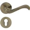 domino Maniglia Casablanka della R M3 in Ottone per Porta, Finitura Alluminio e Bronzo, Cilindro a Profilo, Stile Elegante e Resistente, Accessorio di Alta Qualità per Porte Interne ed Esterne