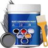 HADAVAKA Rust Conversion Paint, MultiFunctional Water-Based Metal Rust Remover with Brush, Colour Steel Tile Renovation, for Metal, Car, Fences, Industrial Equipment (Grey,300G)
