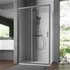 Parama Box Doccia Angolare 130x80 cm Parete Fissa e Porta Scorrevole Reversibile Vetro Temperato Trasparente 6mm Profili Cromati Altezza 198 cm Modello Tahiti