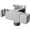 vetrinein rete Vetrineinrete® Rubinetto con supporto doccia presa acqua da muro miscelatore ad incasso quadrato attacco ½" ottone cromato F27