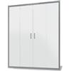 Parama Box Doccia Nicchia Mod. Sardinia 170cm 4 Ante Apertura Scorrevole Vetro Temperato 6mm Opaco Profili in Alluminio Cromato Flat Design Maniglia in Abs Cromato.