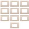 Electron 10 Placche, 3 moduli/posti, Compatibile Con Vimar Plana, colore sabbia, Placche In plastica di alta qualità, 100% compatibile con i supporti e i moduli originali