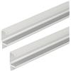 DSWZLQDXB Set da 2 Maniglia dell'armadio Nascosta Tiretti per Cassetti Lega di alluminio Maniglie per Mobili Forma a G Pomello per armadio Senza scanalature Manopole Corrimano Invisibile (600mm,Silver)