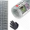LUN FIX Rete Metallica Maglia Piccola 13x13 mm, Filo 0,8 mm, 0,5x5 m, Rete Recinzione Giardino Zincata, Antitopo Orto Rialzato, Recinzione Giardino Esterno per Pollaio, Voliera, Giardino