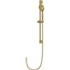 Lavita Orion - Set doccia con asta in oro spazzolato, soffione doccia con tubo e supporto per doccia, asta doccia con doccetta