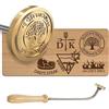 custyoulife Ferro per marchio personalizzato per legno, Timbro termico con manico legno per legno,Ferro da stiro BBQ Timbro termico con manico legno per legno, pelle e prodotti da forno