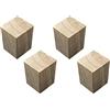 zcru004 Rialzi Per Mobili In Di Legno Alto 15 cm Per Mobili Aggiunge Di Altezza Ai Letti Divani Armadi Piedini Per Mobili Alzata Mobili In Legno Gambe Per Mobili 4 Pezzi (10x10cm)