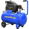 Goodyear - Compressore d'aria da 50 litri. Portata di aspirazione 210 litri/minuto. 2.800 giri/minuto. Pressione nominale 8 bar/115 PSI. Protezione da sovraccarico. Regolatore per impieghi gravosi.