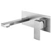 ZYCDP Rubinetto Bagno Lavabo Parete,Rubinetto Bagno in Acciaio Inox,Rubinetto Lavabo a Muro,Miscelatore Lavabo Bagno Monocomando Fredda e Calda Regolabile,spazzolato