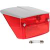 Generico Fanale posteriore COMPLETO di guarnizione - Tetto grigio - Faro stop - Lampadina 6V in OMAGGIO - P.iaggio Vespa 50 Special - CI0167