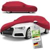 WALSER Premium Telo Copriauto da Interno Stretch Plus - Elasticizzato e Antipolvere, Morbido per Uso Interno, Copertura Protettiva per Auto Station Wagon, Misura 6, Rosso