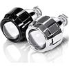 LITOSM Luci Per Auto Con Occhi Di Angelo 2 pz 2,5 pollici Universal BI Xenon HID proiettore Lente Argento Black Shroud H1 Xenon LED Lampadina H4 H7 H7 Faro dell'automobile del motociclo