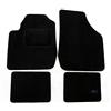 J&J AUTOMOTIVE Tappetini in Tessuto per Kia Rio 2000-2005, Set da 4 Pezzi Anteriori e Posteriori, di Velluto su Misura, Antiscivolo, Colore Nero