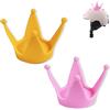 TINGWEN 2 pezzi Casco Moto Decorazione Corona Caschi Motocross Decorazione Mini Corona Moto Casco Decorazione Silicone Ventosa per Motocross Decorazione Casco, Accessori Copricapo Plastica