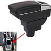 SZSS-CAR - Scatola portaoggetti per bracciolo auto compatibile con Opel Corsa Vauxhall D 2006 2007 2008 2009 2010 2012 2013 2014, vano portaoggetti in pelle per bracciolo auto