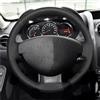 HTRTROOC Coprivolante Per Dacia Per Renault Per Duster Per Dokker Per Lodgy Per Logan Copertura Per Volante In Pelle Nera Per Auto(Titanium Thread4)