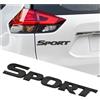 Adunsiaoto Emblema Decalcomanie Adesivi, Adesivi 3D Metallo Auto Logo Sportivo, Auto Badge Sport Metallico 3D Auto Sticker Portellone Posteriore Adesivo, Adesivi Automobilistici Metallo 3D(Nero)