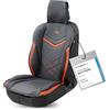 Walser Coprisedile per auto, universale cuscinetto protettivo in nero-rosso, protezione del sedile per auto e camion in look racing