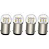 Ruiandsion 4PCS BA15D LED Blubs Lampade di ricambio per 6V-30V 6V 12V 24V Interno RV Camper Trailer Illuminazione Barca Yard Luce Freno Lampadine di coda, bianco caldo