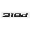 EmbemsCar Emblema adesivo per bagagliaio posteriore dell'auto, in ABS, per serie 3 318d 320d 325d 328d 330d 335d E46 E90 E91 F30 F31 F34 G20 (nero lucido 318d)