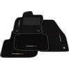 Generico Tappetini compatibili con Volkswagen Tiguan 2016-2024, ricamo bandiera Italia, kit tappetini auto personalizzati, set tappeti in moquette, tappeto auto