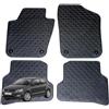 W-Parts SERIE 4 TAPPETI - TAPPETINI IN GOMMA 3D TPE NERI PER VW POLO dal 2009 al 2017 - Versione 6R, 6C