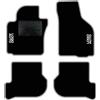 QUEMAR Tappetini Auto compatibili con Golf V e VI 2003-2012 / Kit Tappeti in Moquette e Gomma su Misura (Set 2 Anteriori + 2 Posteriori) / Ricami e Colori Personalizzati (Bordo Perla, 2 Ricami)