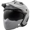 A-PRO SRL Casco Moto Jet Cafe Racer Omologato ECE 22-06 Parasole scooter Grigio Opaco XL