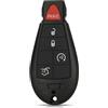 Generico Accessorio di ricambio per portachiavi con custodia per chiave dell'auto con telecomando a 5 pulsanti per Dodge per Chrysler per Jeep Grand Cherokee
