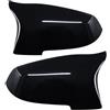 SQOFHA Calotte Specchio Per BMW Serie 5 F10 F11 F18 LCI Tappi Di Copertura Specchietti Laterali Ala Nero Lucido 2014-2016 Calotte Degli Specchietti