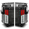 BLACK DOVES GRAPHICS Rifrangenti Adesivi bicolori compatibili con Valigie Laterali GIVI TREKKER OUTBACK 48 37 ltr Motorrad R1200GS R 1200 R1200 GS (Bianco-Rosso)
