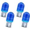 Ruiandsion 4PCS T20 12V 21W Lampadina Alogena per Luce di Freno Posteriore Vetro Trasparente Blu 7443 1891 W21/5W Lampadina per Auto per Luce di Stop, Freno Posteriore, Colore Bianco