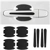 XILUOWUDI 8 Pezzi Pellicola Protettiva per Maniglia Portiera Auto Adesivi per Fiat Panda 312 319 Hybrid Cross 2012-2022 Handgrip Protezione Auto Antigraffio Accessori, Carbonio Fibra