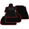 Generico Tappetini compatibili con Subaru XV 2018-2024, bordo rosso, kit tappetini auto personalizzati, set tappeti in velluto, tappeto auto