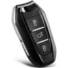 CAS Cles Auto services Cover per chiave adattabile per Peugeot 308,2008,3008, 508,5008,Expert o per Citroen C3,C4, C5, DS5, DS7, Jumpy.... - 3 pulsanti lampada (HU83)