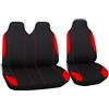 unbranded 2+1 NERO ROSSO TESSUTO COPRISEDILI PER PEUGEOT BOXER EXPERT FIAT SCUDO DUCATO RENAULT TRAFIC MASTER FORD TRANSIT IVECO DAILY Citroen JUMPY JUMPER VW TRANSPORTER T4, T5 MERCEDES VITO SPRINTER