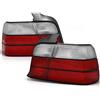 GV-ZONE Fanali posteriori compatibili con BMW Serie 3 E36 1991 1992 1993 1994 1995 1996 1997 1998 1999 Berlina GV-1753 Sport Look Fanale posteriore 1 Paia Driver e Lato Passeggero set Rosso Bianco