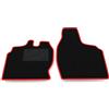 Somer Car Kit Tappetini Auto compatibili con Chatenet CH-46 2019-2026 | Set Tappeti in Moquette, Tappeto auto su misura, bordo rosso
