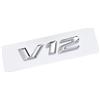 Generico 3D ABS Cromato Lettere Auto Distintivo Adesivo V12 Emblema Logo For Maybach S600 W222 S500 W140 CL600 M275 CLS63(Silver-shiny-convex)
