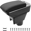 KAERGK Braccioli auto per Renault Dacia Duster I 2010-2015 Console centrali per auto Doppio spazio con portabevande Posteriore Utility Box Facile da montare (linea nera)