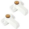 Caralife 2 x sistema di bloccaggio, colore bianco, dispositivo di fermo, 3,5 mm