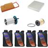 AOQ ORIGINAL QUALITY AOQ - Kit tagliando 4 FILTRI COMPATIBILE CON FIAT 500 1.3 MULTIJET DIESEL, LANCIA YPSILON Multijet (312), EURO 6 CON 4LITRI OLIO 5W40