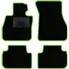 QUEMAR Tappetini Auto compatibili con MINI Countryman F60 2017-2024 anche Hybrid/Kit Tappeti Moquette e Gomma su Misura (Set 2 Ant.+2 Post.)/Ricami e Colori Personalizzati (Bordo V.Acido, 0 Ricami)