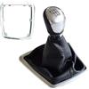 Pexorin, for Ford, for Focus, 2 MK2 FL C-MAX 2006-2011 MK3 MK4 MK7 Galaxy ABS Pomello leva cambio auto Cuffia cuffia in pelle Pomello del cambio(Silver-5Speed-Big)