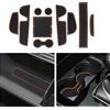 CDEFG Tappetino Antiscivolo Compatibile con CX-30 CX30 2019-2023 2024 Antipolvere AntiGraffio Tappetini in Gomma Portabicchieri per Interni Auto Accessori (Marrón)