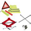 CLICK&GO COMPATIBILE CON SANTANA KIT SOS EMERGENZA STRADALE PER AUTO CRIC A PANTOGRAFO CRICK+CHIAVE A CROCE PER BULLONI+TRIANGOLO DI EMERGENZA+GIUBBINO FLUO