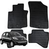 W-Parts SERIE 4 TAPPETI - TAPPETINI IN GOMMA 3D NERI PER PEUGEOT 107 05->16-3/5 Porte