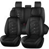Buuoo Coprisedili Auto Universali Compatibili con Land Rover Discovery Freelander Range Rover Evoque Range Rover Set Completo Protezione Rivestimenti Cuscini in Pelle Nappa