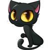 iSpchen Gatto Nero Adesivo Per Auto, Decorazione Del Vinile 3D Riflettente, Styling Sticker Carino Per Casco e Finestrini