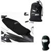 farbrothersonline COMPATIBILE CON YAMAHA T MAX 560 COPRISELLA GIVI S210 TESSUTO TELO IMPERMEABILE UNIVERSALE LUNG.117CM COPERTURA DA SELLA PER MOTO SCOOTER BORDI ELASTICIZZATI NERO